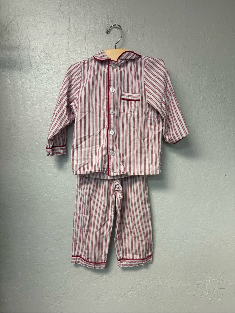$26 ADD ON maisonette stripe pajama set 3Y red cream hanna andersson zara h&m